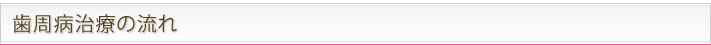 歯周病治療の流れ