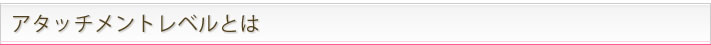 アタッチメントレベルとは
